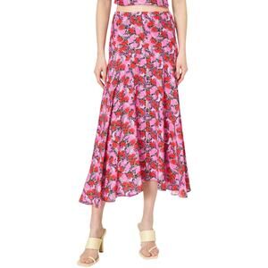 KOTON Skirtly Yours Pink Print Midi Skirt Large NWT